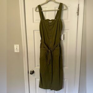 ETICA Luisa Midi Dress in Avocado Green